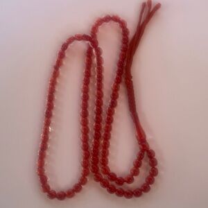 Chic Red Beaded Necklace